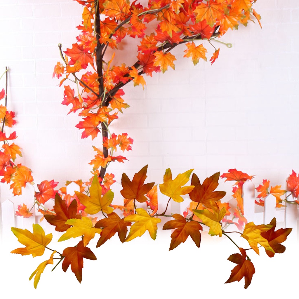 (Bất Ngờ) Lá Phong Giả Sống Động Như Thật Trang Trí Cửa Sổ Không Cần Khoan Lỗ