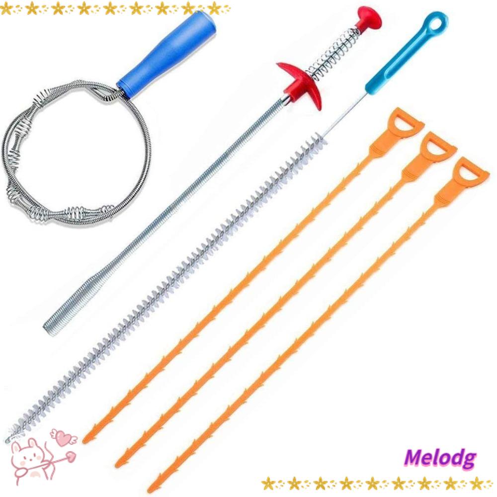 MELODG Set 6 Dụng Cụ Thông Tắc Cống Bồn Rửa Chén 39.3 Inch