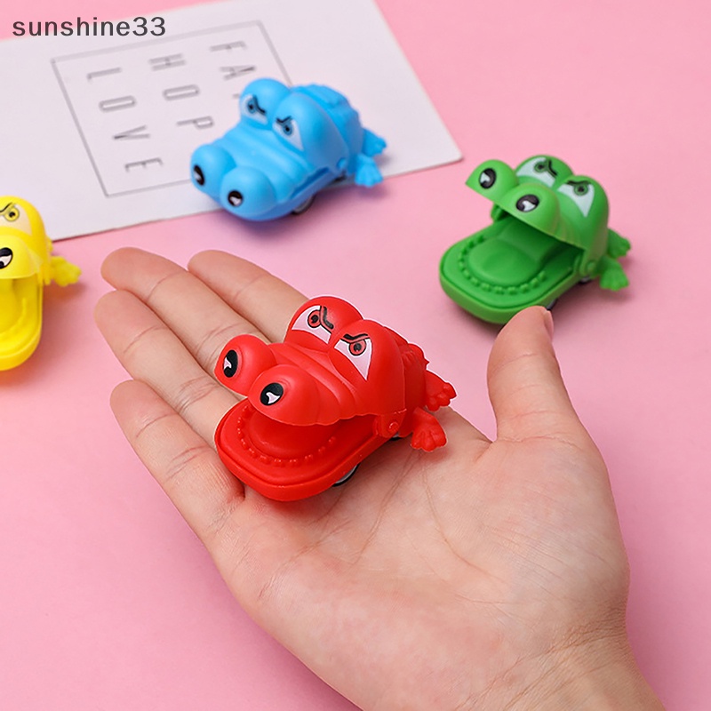 Set 2 Mô Hình Xe Hơi Đồ Chơi Mini Hình Cá Sấu Hoạt Hình Cho Trẻ Em