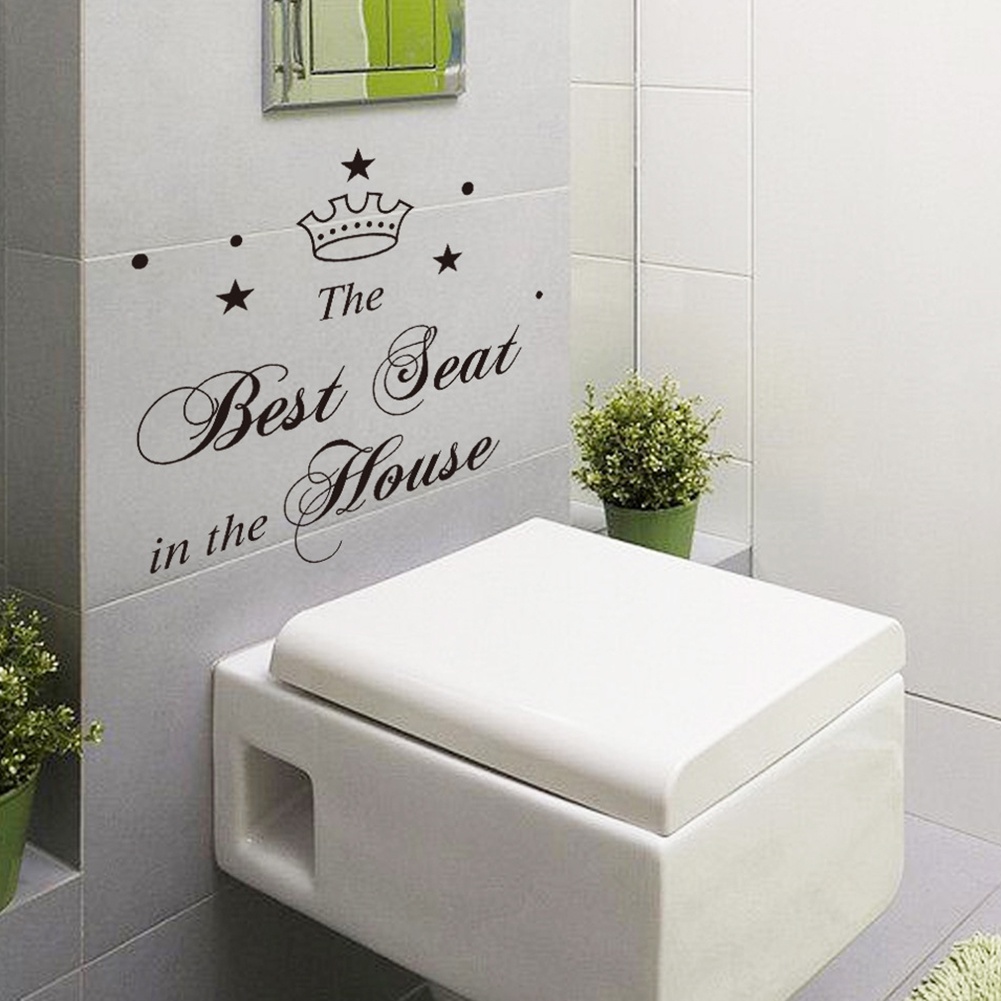 (Bất Ngờ) Hình Dán Trang Trí Ghế Ngồi Toilet / Phòng Tắm Họa Tiết Vương Miện Vui Nhộn