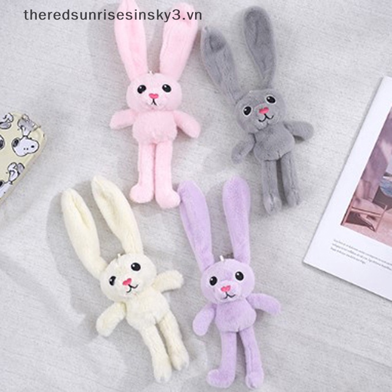 1 Thú Nhồi Bông Hình Thỏ Có Móc Khóa Kéo Thời Trang