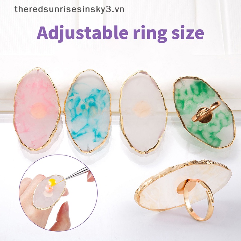 1 Nhẫn Đeo Ngón Tay Bằng Resin Thời Trang DIY