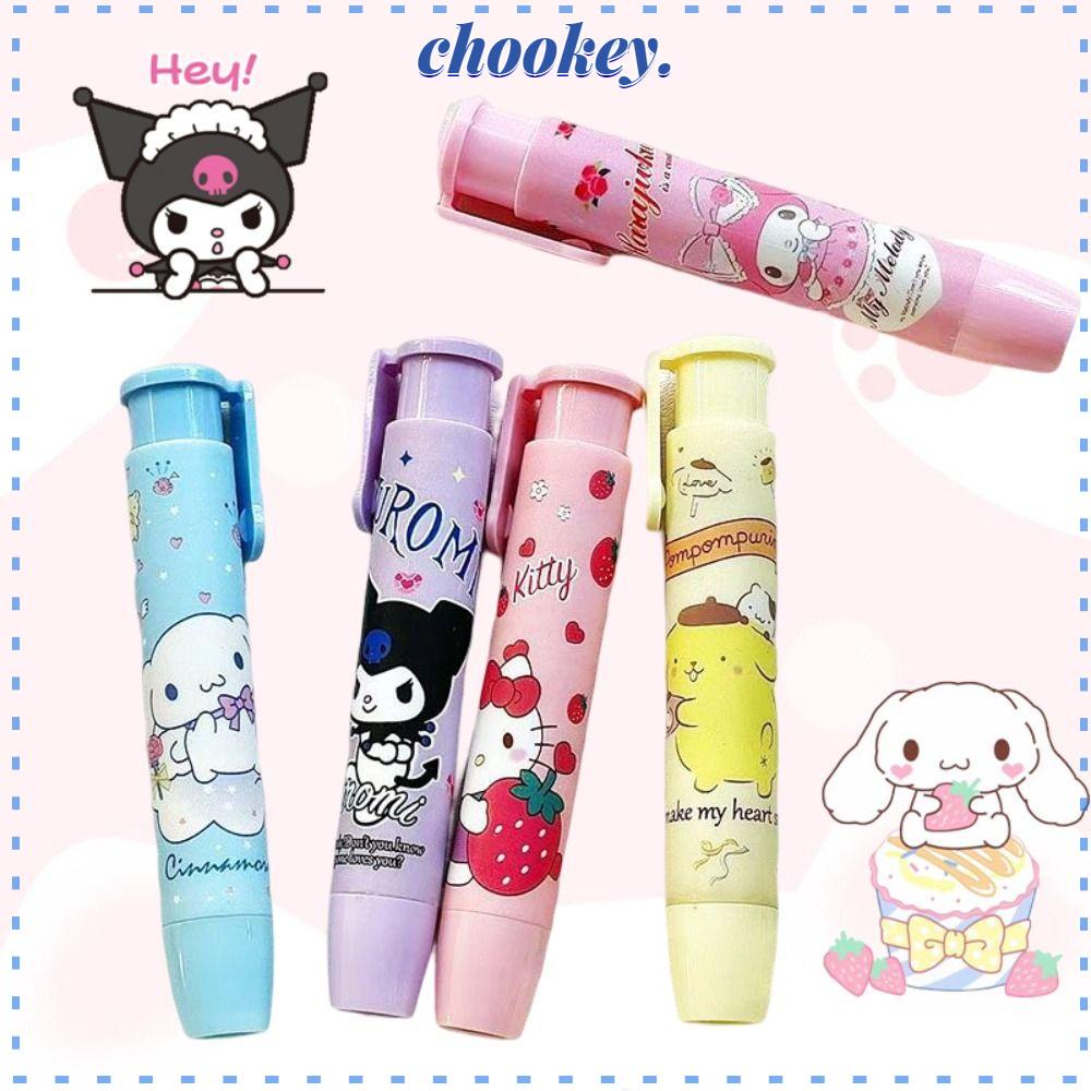 CHOOKEY Bộ 3 Cục Tẩy Bút Chì Họa Tiết Hoạt Hình Xinh Xắn