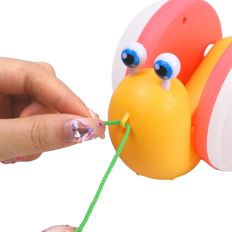 Đồ Chơi Bánh Xe Kéo Phát Sáng Họa Tiết Ốc Sên Hoạt Hình Dành Cho Trẻ Em