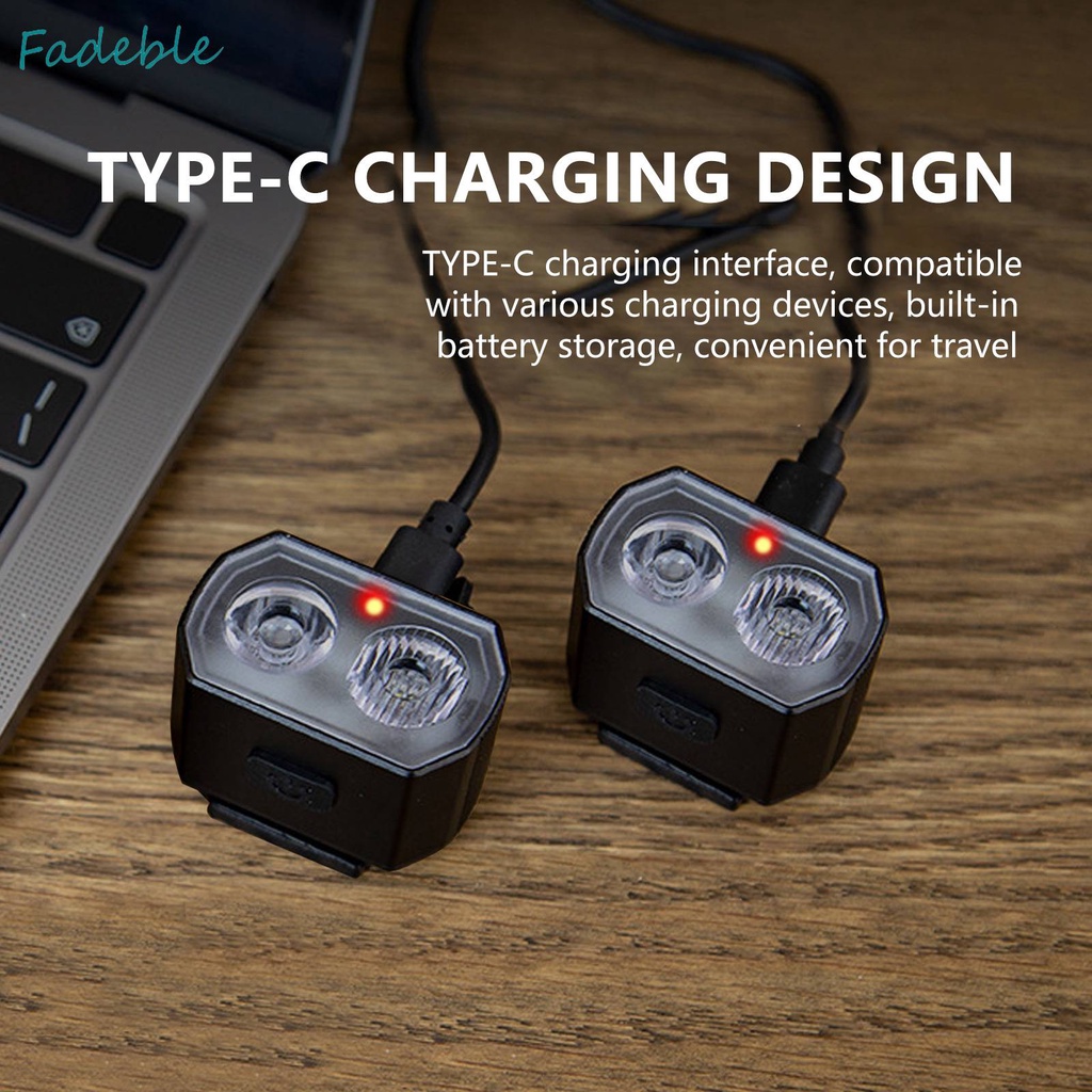 Set 2 Đèn Led Gắn Đuôi Xe Đạp Có Thể Sạc Lại Bằng Cổng USB