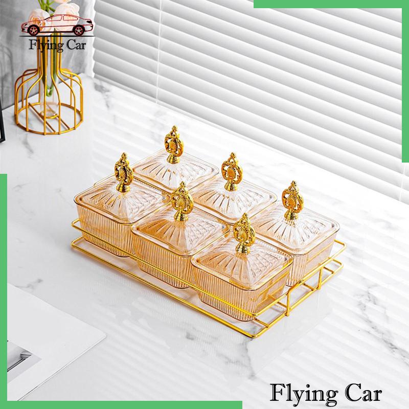 Khay Phục Vụ Thức Ăn Chia Ngăn Có Nắp Đậy Tiện Dụng