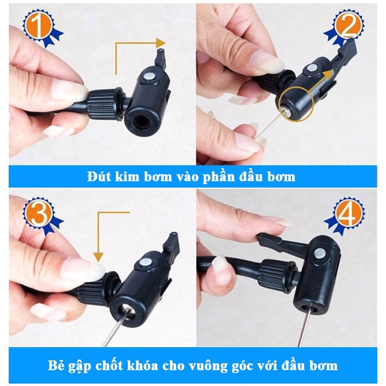 Bơm mini - Bơm bóng rổ, bóng đá, bóng chuyền - loại 21cm