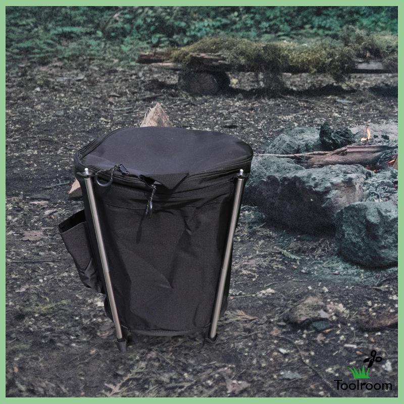 Túi Đựng Rác 20L Có Nắp Khóa Kéo Có Thể Gấp Gọn Tiện Dụng Mang Theo Du Lịch / Cắm Trại