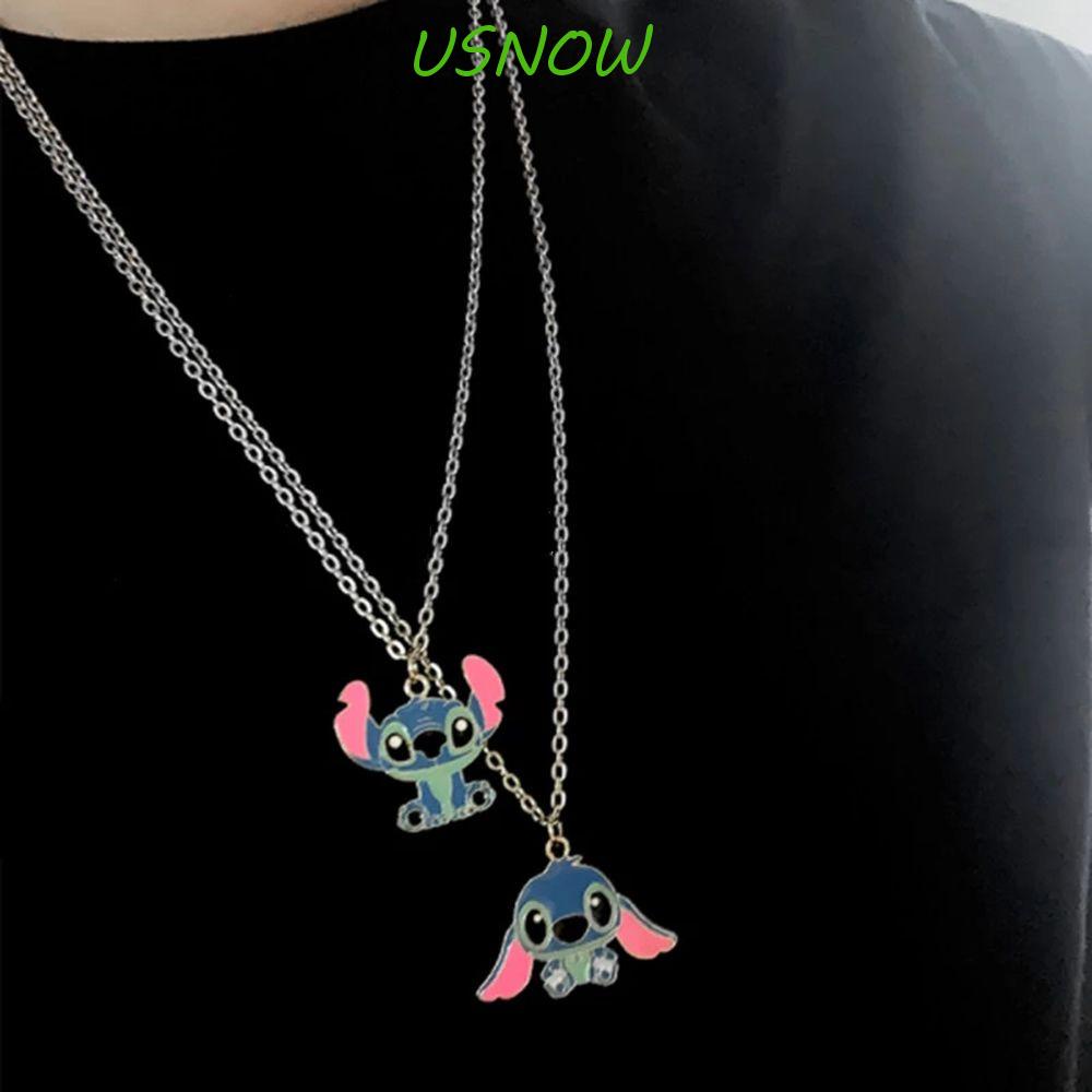USNOW Vòng cổ Mặt Hoạt Hình Lilo &amp; Stitch Dễ Thương