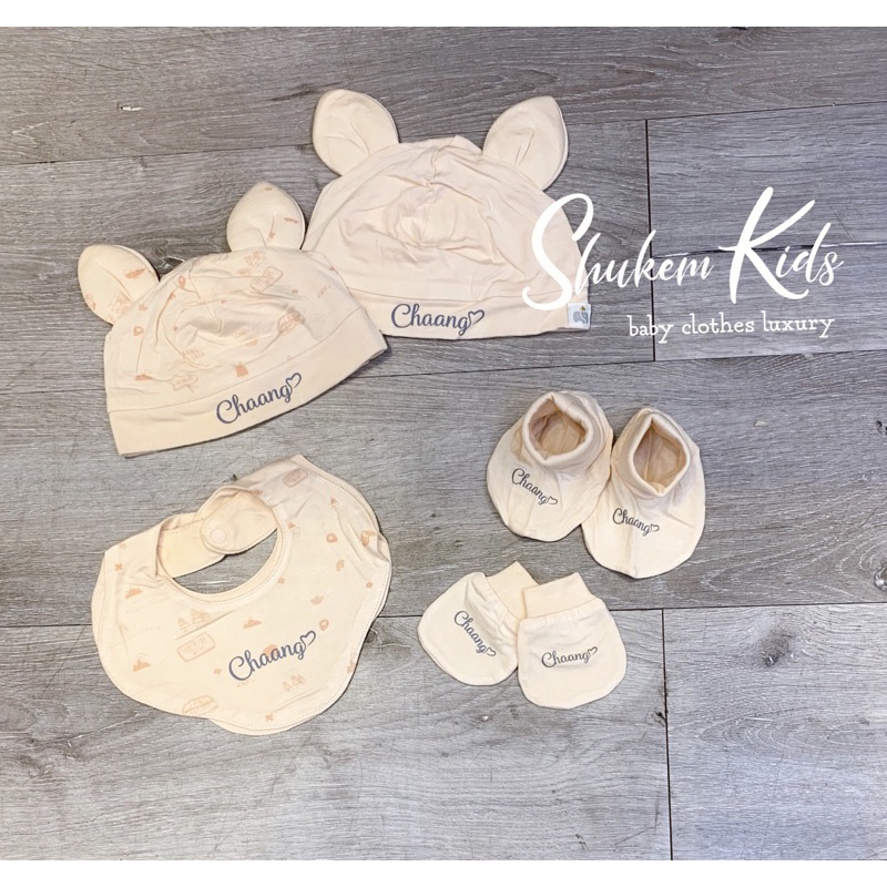 Chaang - Phụ kiện sơ sinh mũ, bao tay bao chân mềm mại cho bé