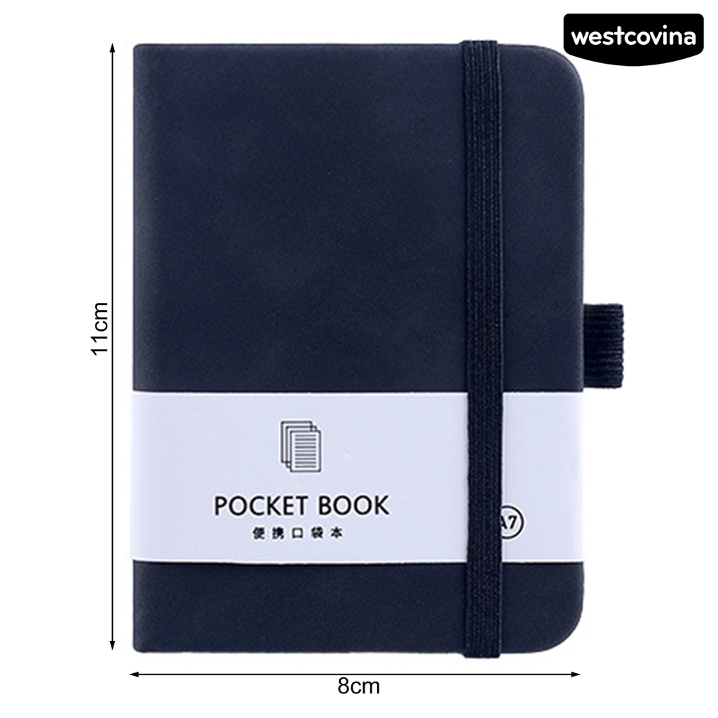 [WSTN]✎Sổ Tay Ghi Chú Thiết Kế Nhỏ Gọn Với Dây Đeo Co Giãn Tiện Dụng