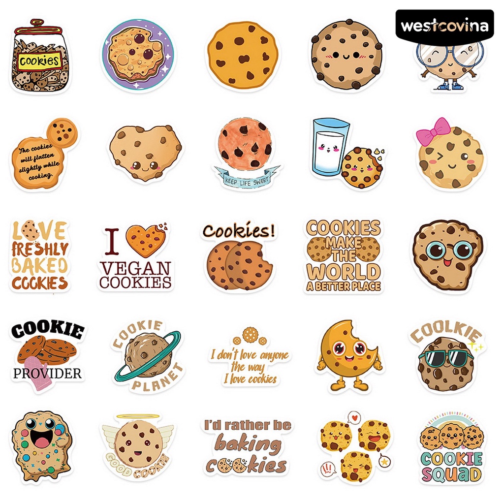 [WSTN]✎Bộ 50 Miếng Dán Hoạt Hình Chống Thấm Nước Siêu Bền Trang Trí Sổ Tay / Điện Thoại / Laptop