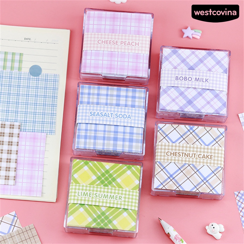 [WSTN]✎200 Giấy Ghi Chú Nhiều Màu Sắc Không Dính Có Thể Tái Sử Dụng