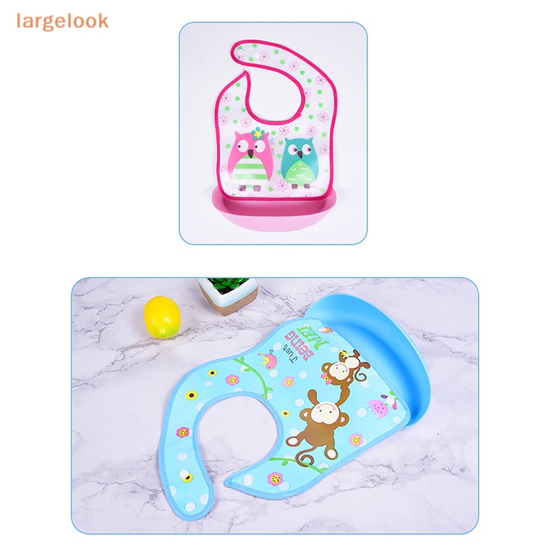 Yếm Ăn Tay Dài Chống Thấm Nước Họa Tiết Hoạt Hình Cho Bé