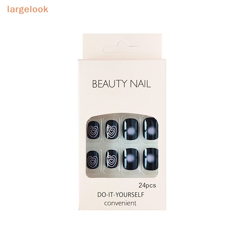 Bộ 24 Móng Tay Giả Phủ Toàn Diện Chống Thấm Nước Không Đường May Có Thể Tháo Rời Kèm Phụ Kiện