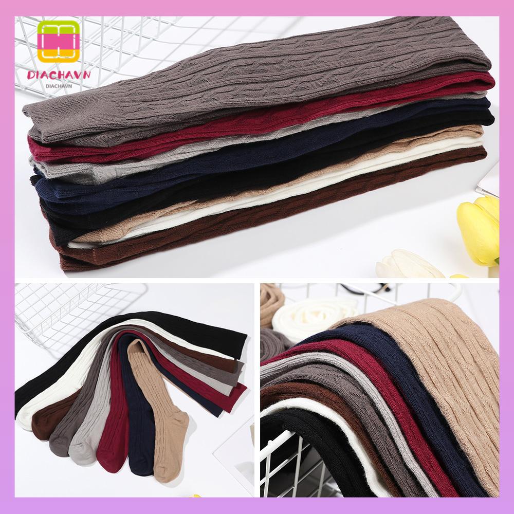 DIACHAVN Vớ Dài Qua Gối Họa Tiết Giáng Sinh Dễ Thương