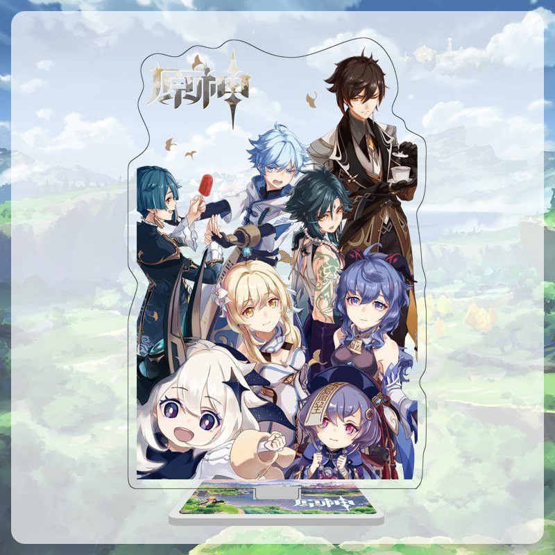 Standee nhân vật GENSHIN IMPACT ver 2 CHIÊU THỨC game anime chibi_chất liệu  Mica in 2 mặt