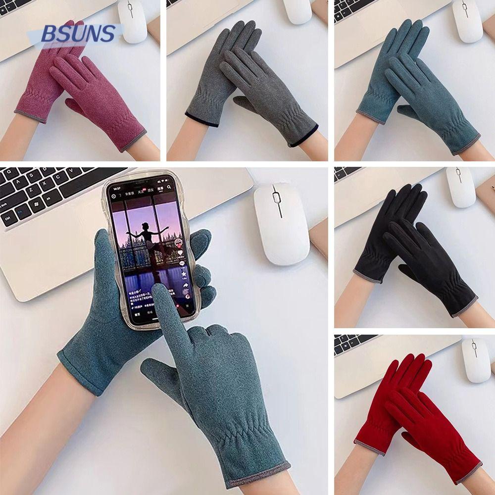 BSUNS Găng Tay Lông Nhung Thời Trang Thu Đông Cho Nữ