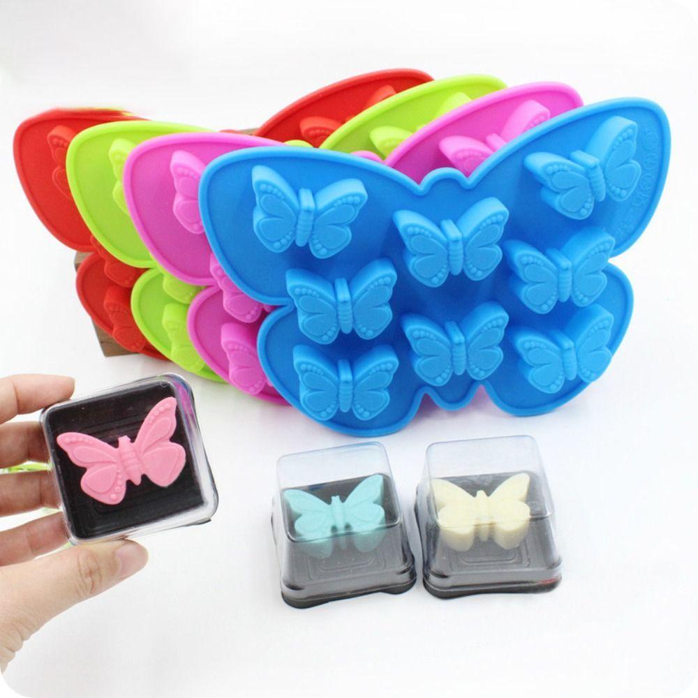 BEAUTY Khuôn Silicone Làm Đá / Xà Phòng Hình Bướm Nhiều Màu Sắc Tiện Dụng DIY