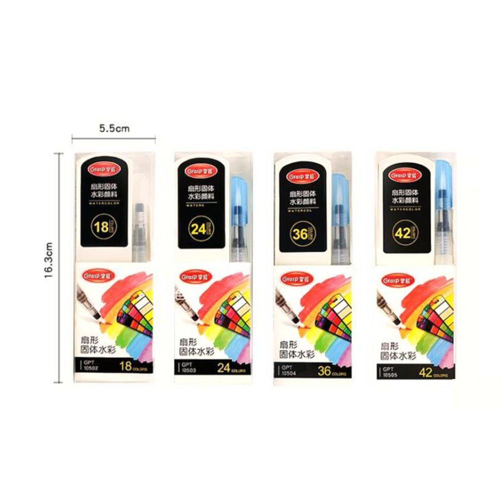 Bộ sơn màu nước magician1, gấp bột màu nước rắn, màu di động 18/24/36/42 với bút cọ nước bộ tranh sơn dầu art supplie