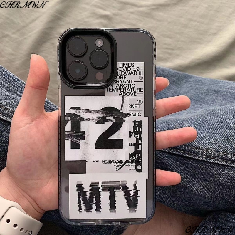 Ốp Điện Thoại Trong Suốt In Chữ Tiếng Anh Độc Đáo Phong Cách Âu Mỹ Cho Apple iPhone14proMax 13