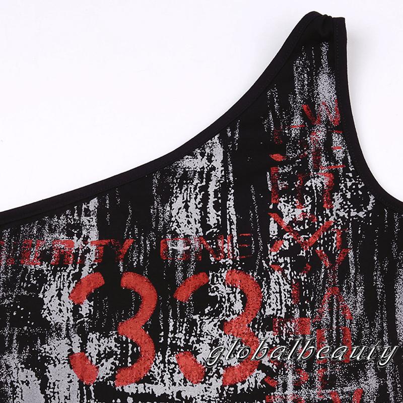 Áo Tank Top Không Tay In Chữ Một Mảnh Vừa Vặn Mùa Hè Cho Nữ GB