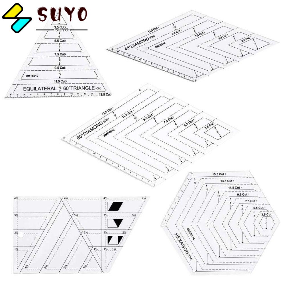 SUYO Bộ Thước Đo Bằng Nhựa Dạng Cong Chuyên Dụng Cho May Vá