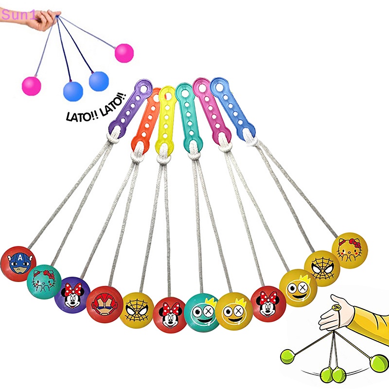 1 Cây Clackers Nhựa Mini Giảm Căng Thẳng Màu Sắc Ngẫu Nhiên Cho Bé