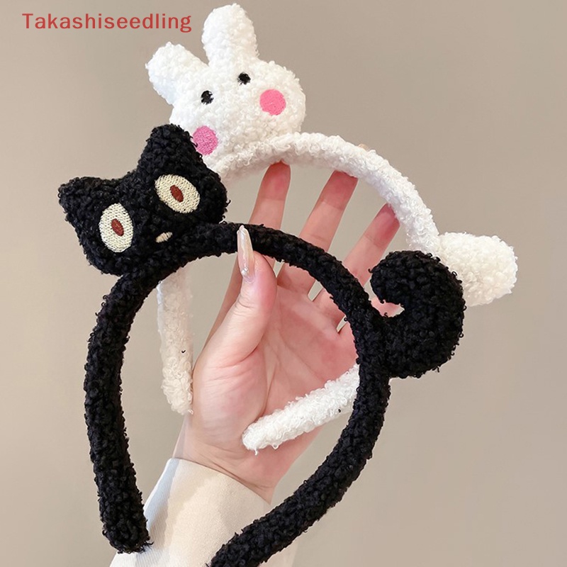 Băng Đô Cài Tóc Hình Chú Mèo Hoạt Hình Bằng Lông Nhung Thời Trang Thu Đông Hàn Quốc