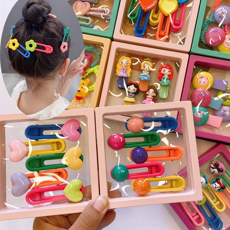 Kẹp Tóc Nhựa Hình Hoạt Hình Xinh Xắn Cho Bé Gái