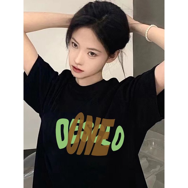 Áo Thun Tay Ngắn Bằng Lụa Lạnh Thoáng Khí Khô Nhanh In Họa Tiết Thời Trang Mùa Hè 2023 Dành Cho Bạn Nữ