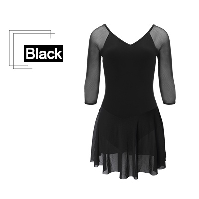 Đầm Múa Ba Lê Tay Lửng Phối Lưới Mềm Mại Thời Trang Cho Nữ