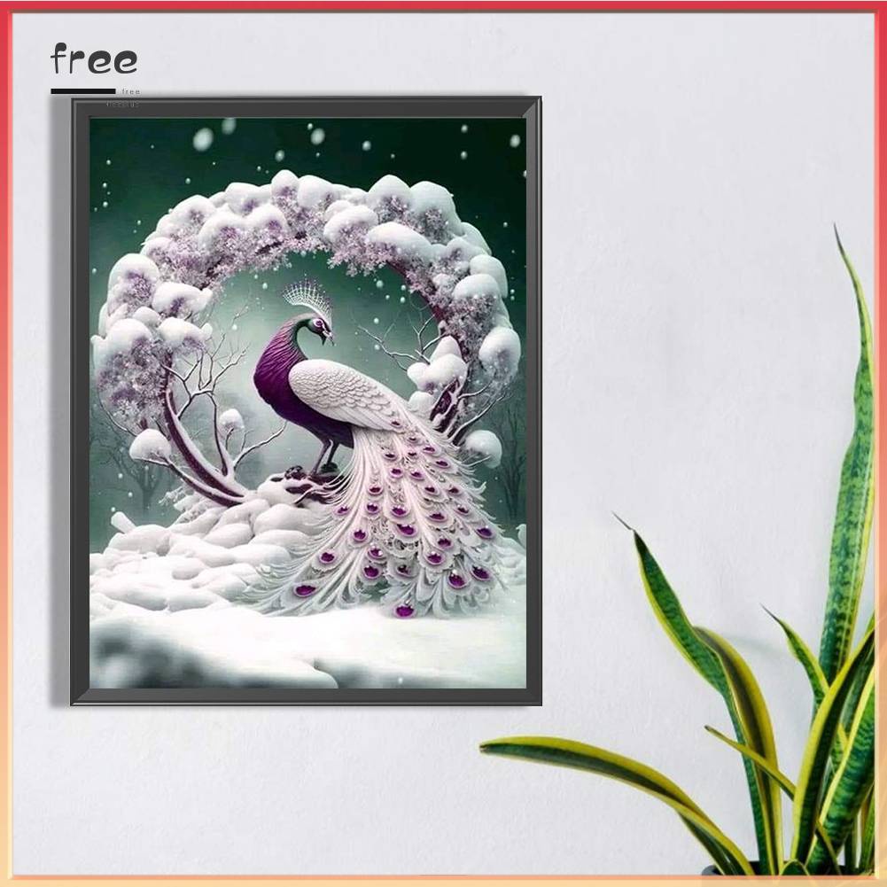 Tranh Đính Đá Kim Cương Toàn Bộ 5D DIY Hình Vẽ Công Trang Trí Nhà