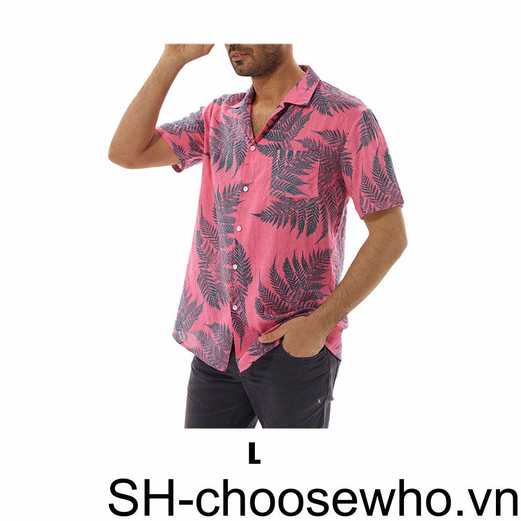 Áo Sơ Mi Mềm Mại Thoáng Khí Thoải Mái Phong Cách Hawaii Cổ Điển Cho Nam