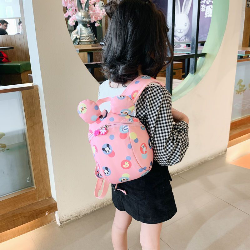 Balo Canvas Mini Siêu Nhẹ Họa Tiết Hoạt Hình Dễ Thương Cho Bé