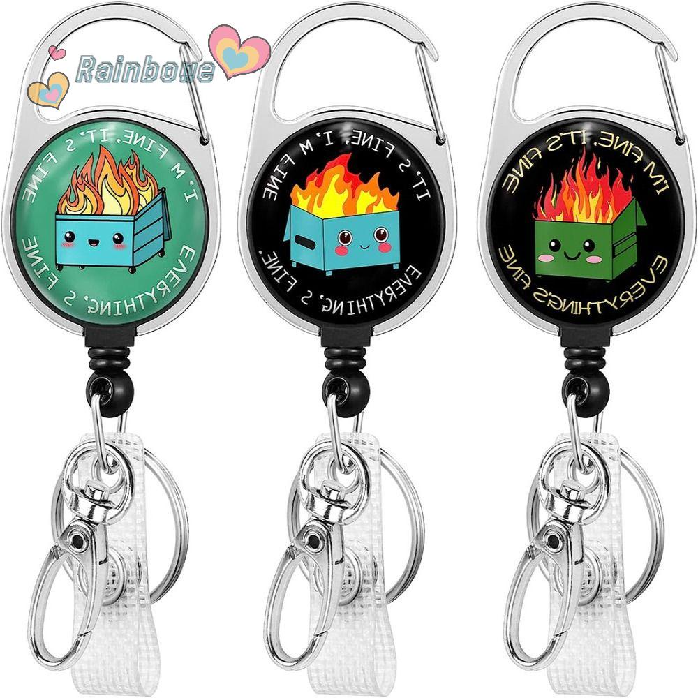 RAINBOW Con Quay Huy Hiệu Bằng Nhựa ABS Hợp Kim Kẽm Có Thể Thu Vào Mới Cho Văn Phòng
