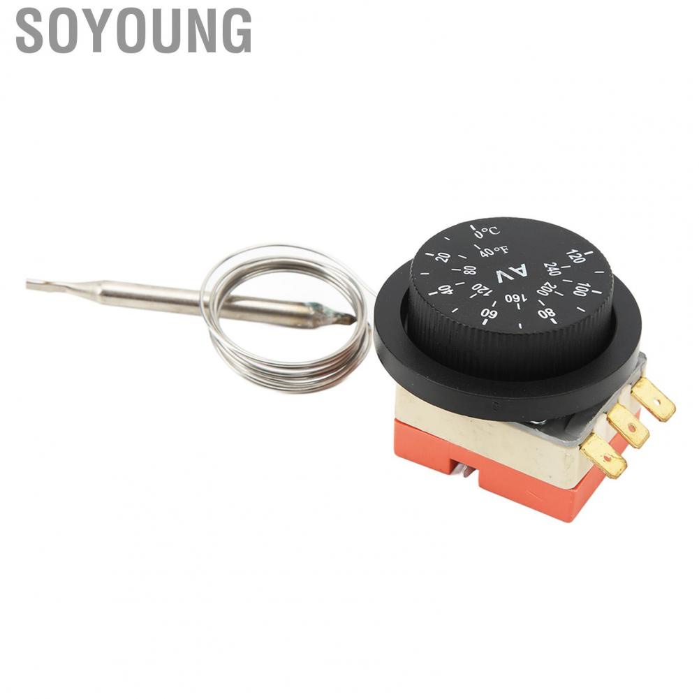 Soyoung Car Radiator Temperature Controller Switch Stable 0-120°C Metal Plastic Adjustable Electric Fan Thermostat for