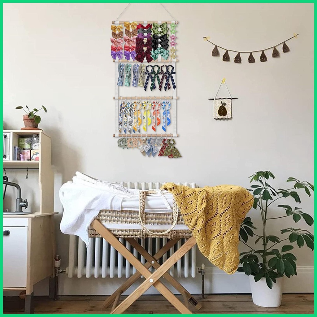 Giá Đỡ Dây Buộc Tóc / Kẹp Tóc Bằng Cotton Phong Cách Boho Cho Nữ