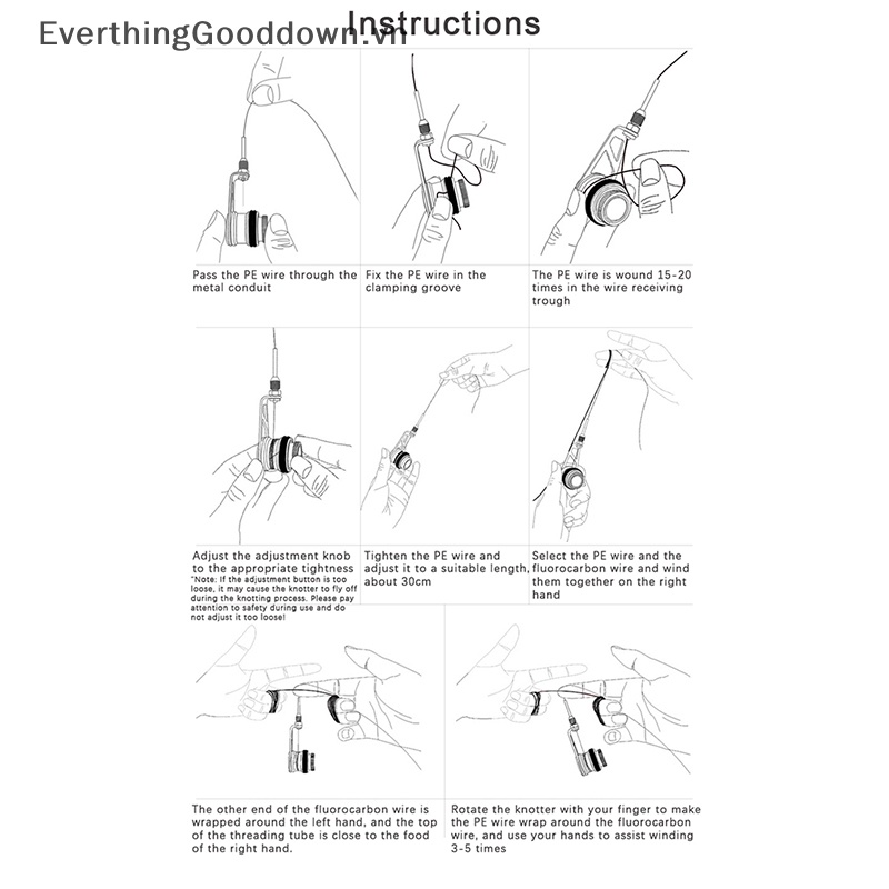 Everthinggooddown Phụ Kiện Thắt Nút Dây Câu Cá Chuyên Dụng