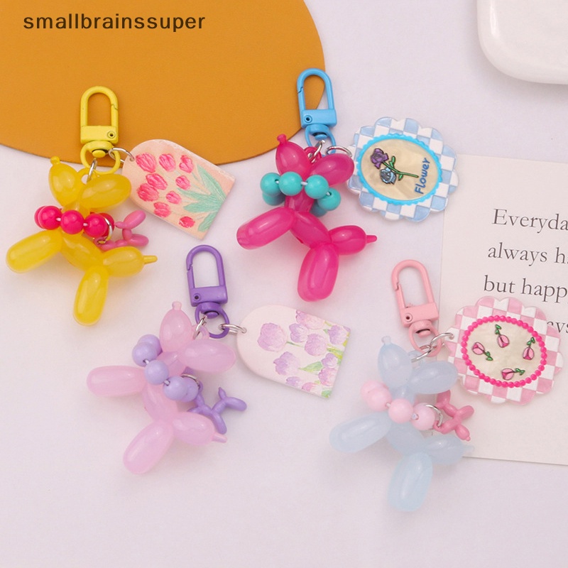 Móc Khóa Hình Chú Cún Và Bong Bóng Màu Kẹo Ngọt Thời Trang Dành Cho Nữ