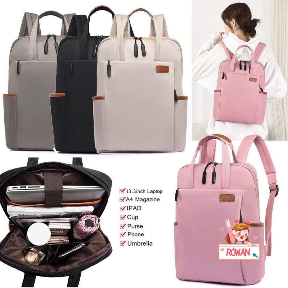 ROWANS Balo Vải Oxford Đựng Laptop Chống Thấm Nước Sức Chứa Lớn Thời Trang