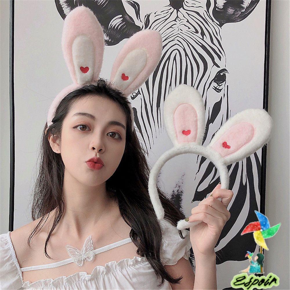 ESPO Băng Đô Tai Thỏ Bằng Lông Nhung Dễ Thương Xinh Xắn