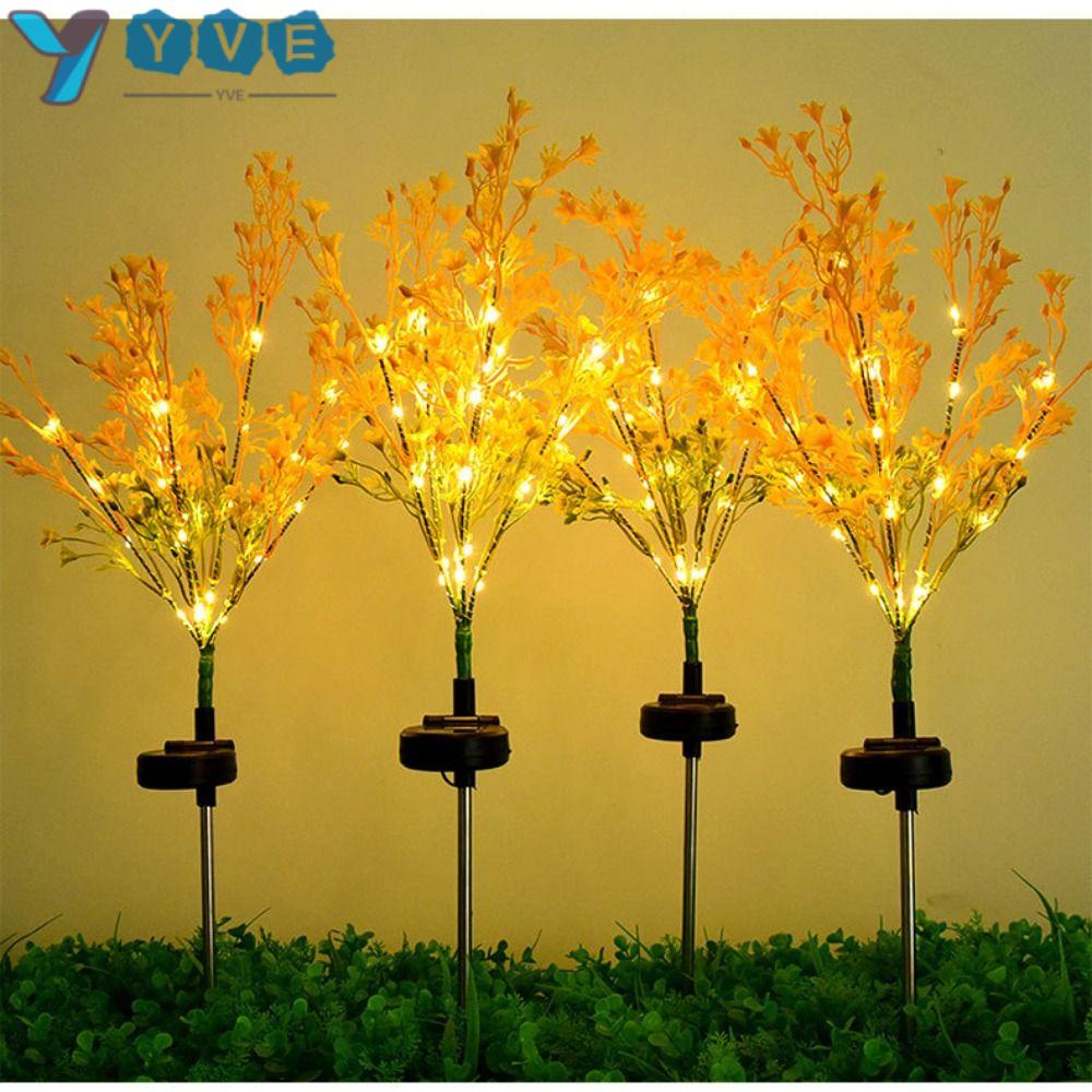 YVE Set 6 / 8 Đèn LED Năng Lượng Mặt Trời Hình Hoa Trang Trí Lễ Hội / Sân Vườn Mới