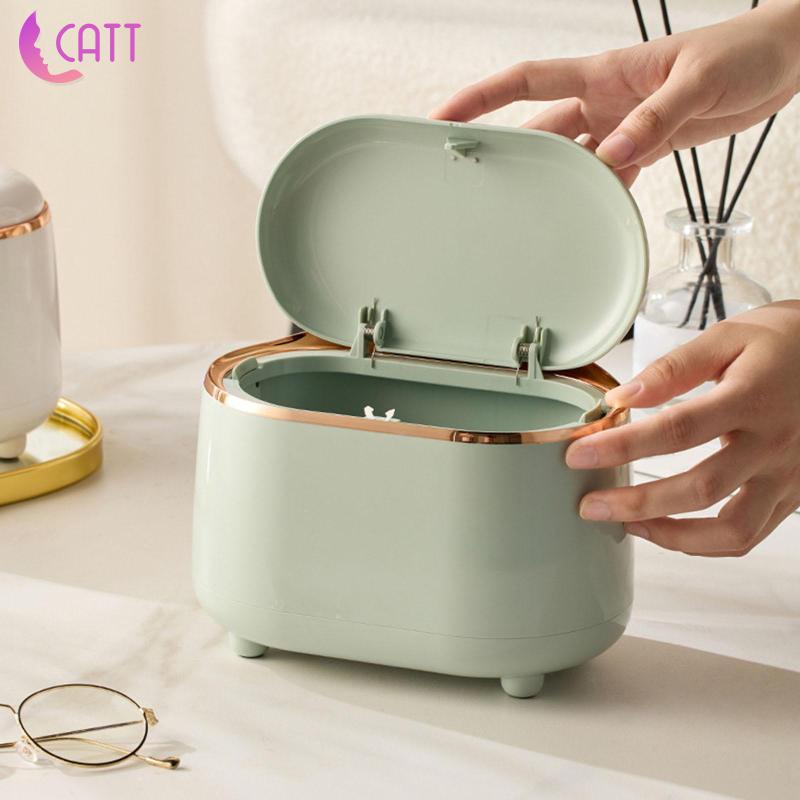 Thùng rác cỡ nhỏ để bàn Dạng Nhấn 19x12x14cm