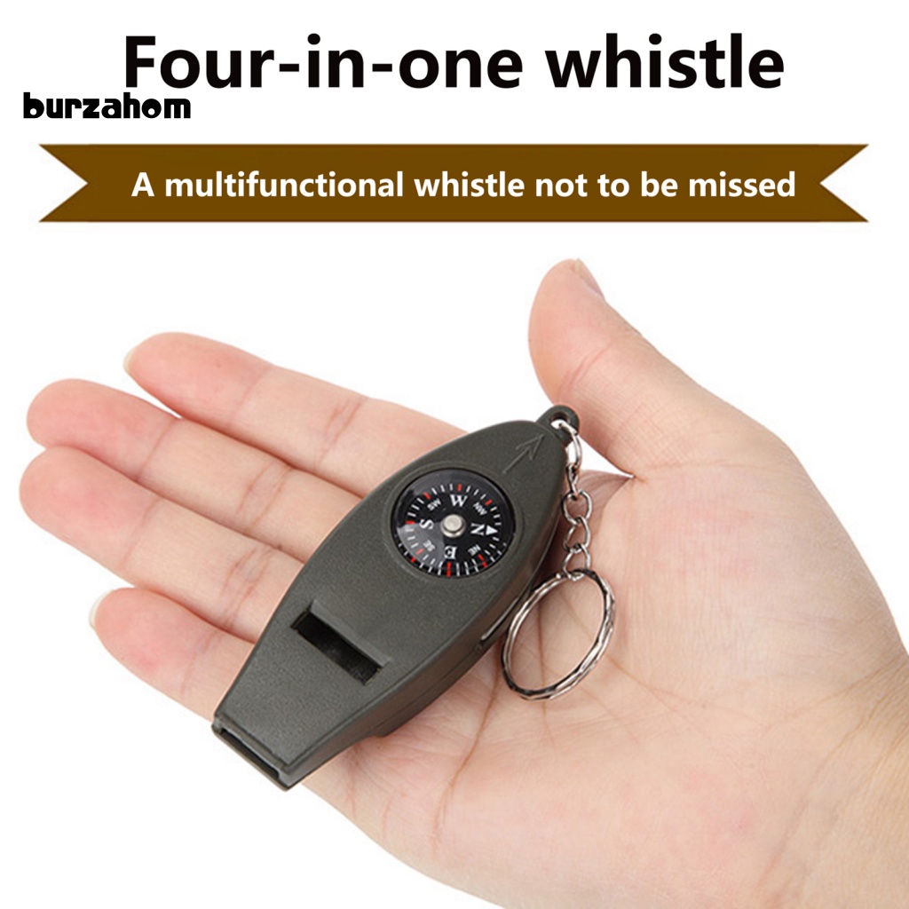 Còi Thổi Đi Bộ Tích Hợp La Bàn Và Nhiệt Kế 4 Trong 1 Đa Năng Tiện Dụng