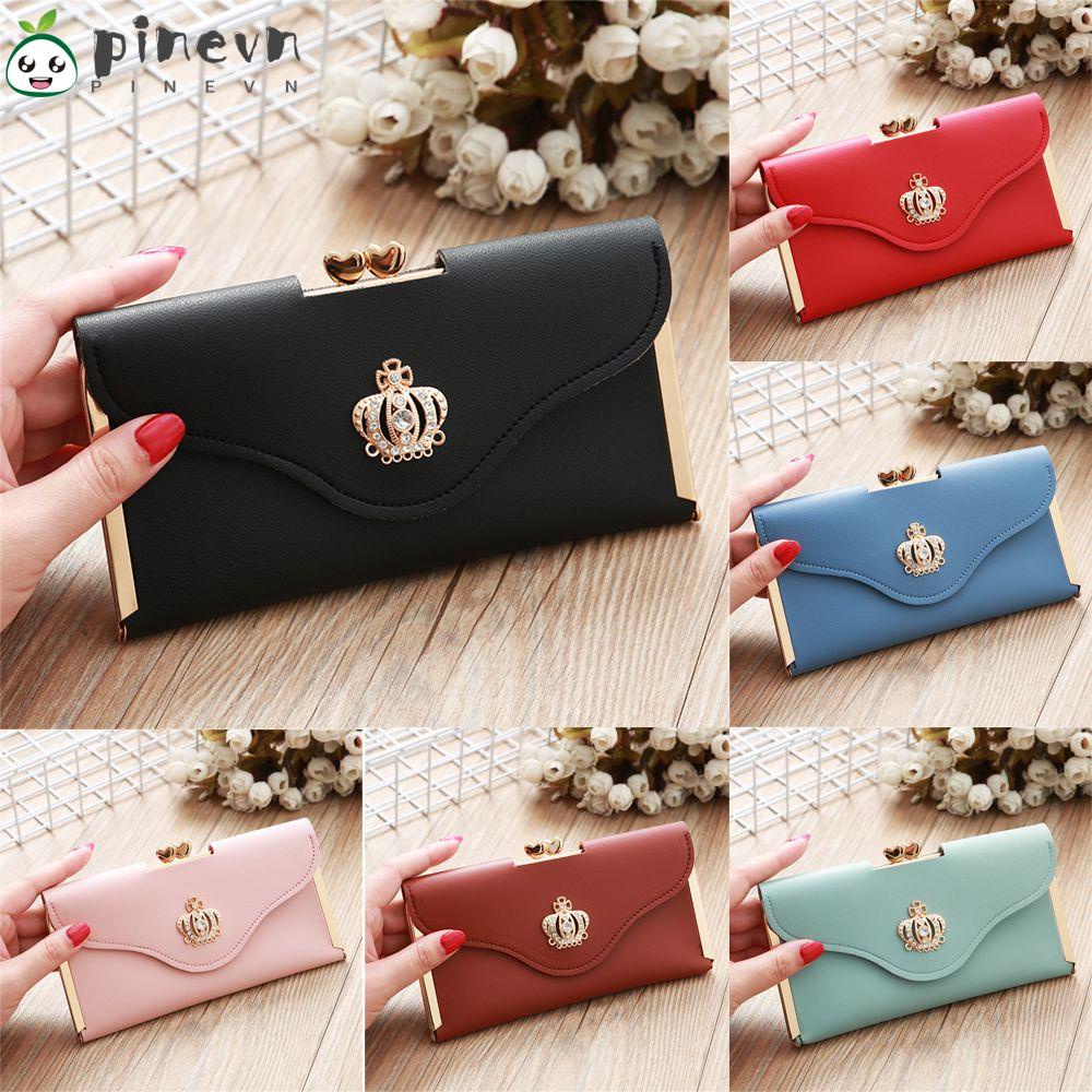 PINEVN Ví Đựng Tiền Xu Cỡ Lớn Có Khóa Kéo Tiện Dụng Cho Nữ