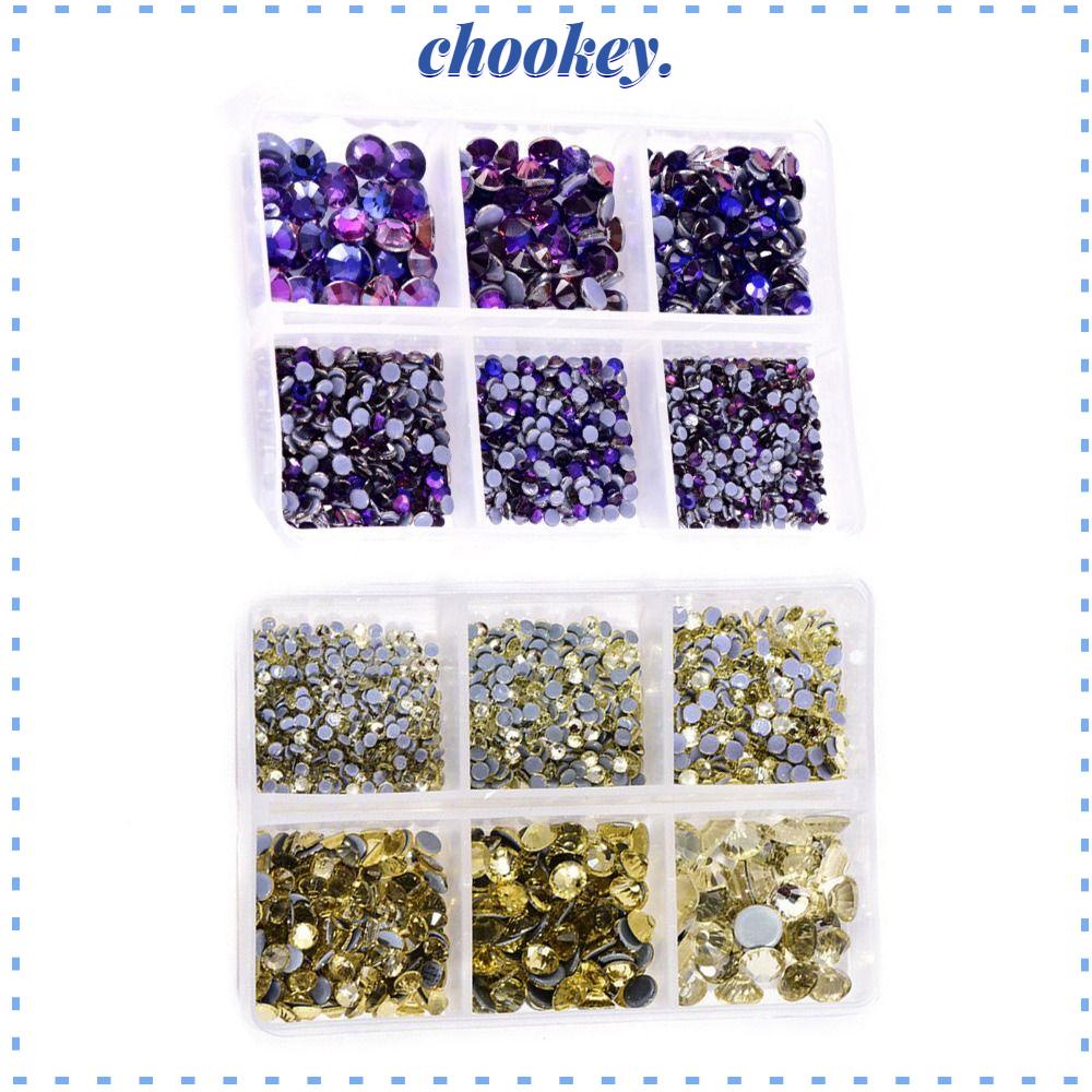 CHOOKEY Set 2576 Hạt Đá Pha Lê 6.5mm 2 Màu Tự Chọn Dùng Trang Trí Lọ Thủy Tinh