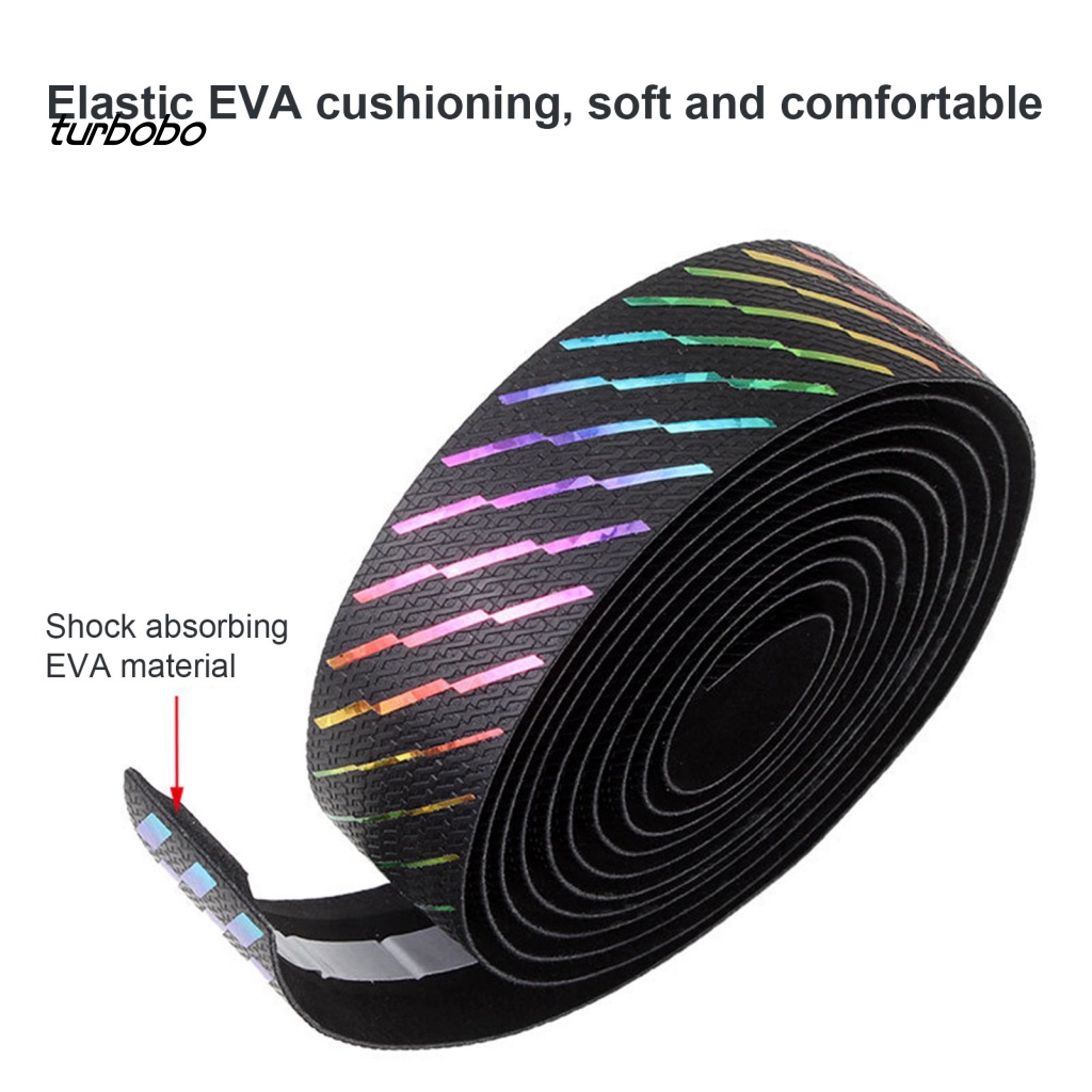 1 Bộ Băng Quấn Tay Lái Xe Đạp Bằng Da Giả EVA Chống Trượt Màu Gradient