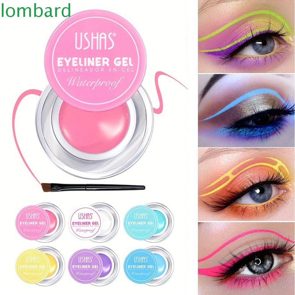 LOMBARD Gel Kẻ Mắt 6 Màu Sắc Tùy Chọn Lâu Trôi Chống Nhòe