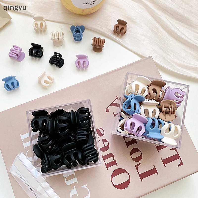 Set 10 Kẹp Tóc Mini Bằng Nhựa Nhám Chống Chảy Xệ Chất Lượng Cao